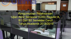 Pengumuman Pelaksanaan Ujian Akhir Semester (UAS) Reguler A, B1 Dan B2 Semester Ganjil Tahun Akademik 2018/2019